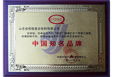 2011年中國中經(jīng)產(chǎn)品質量保障中心授予''中國品牌''